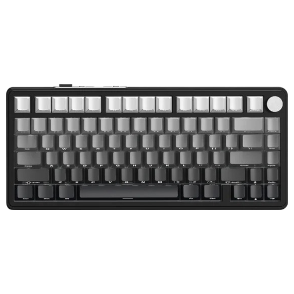ATTACK SHARK X85 Moon Lite wireless mechanical keyboard with RGB lighting and ergonomic design.