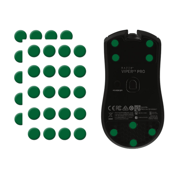 Glide Jade Air PTFE Mouse Skates with noise reduction and smooth speed glide